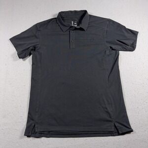 Arc'teryx Polo Shirt Men Large Black Stretch Hiking Performance Outdoor Gorpcore